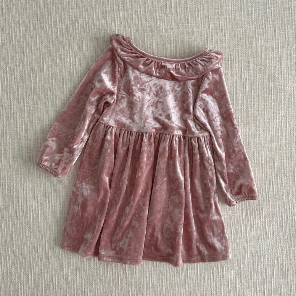H&M Blush Velvet Ruffle Dress - Picture 4 of 4
